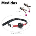 Set De BDSM Sado De 14 Piezas Rojo