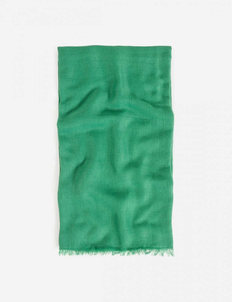 Pashmina lisa desflecada - verde 