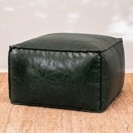 Puff De Cuero Nyc Verde U