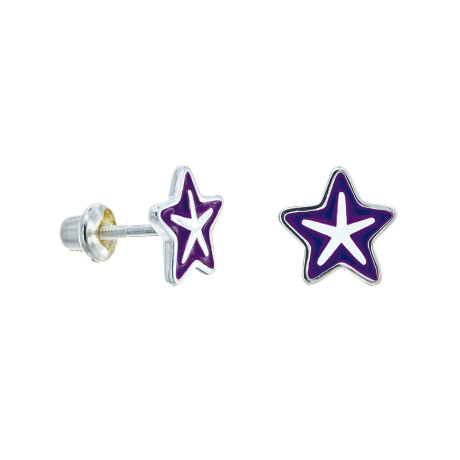 Par de caravanas de plata 925, ESTRELLITAS Par de caravanas de plata 925, ESTRELLITAS