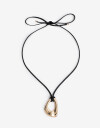 Collares Largos Cordón Collar Largo Metal - Dorado