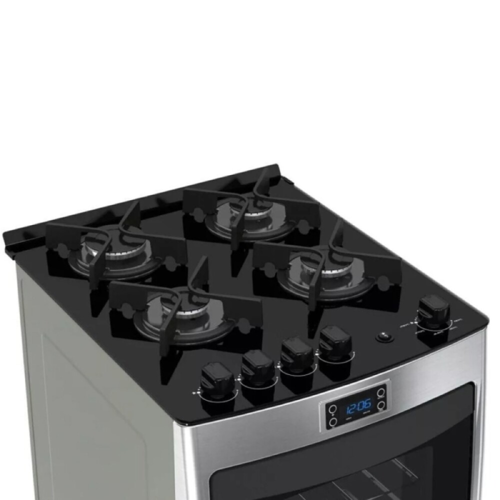 COCINA S/GAS - TERMOCUPLA- MESA VIDRIO - ENC. ELEC.- AUTO LIMP. negro