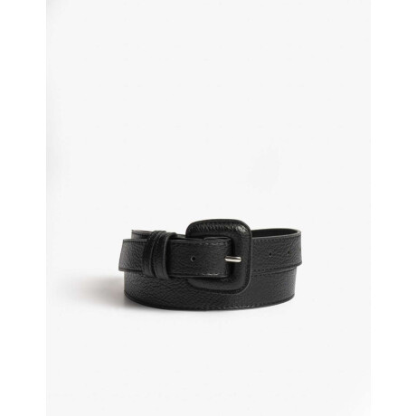 Cinturón Hebilla Cuadrada Negro