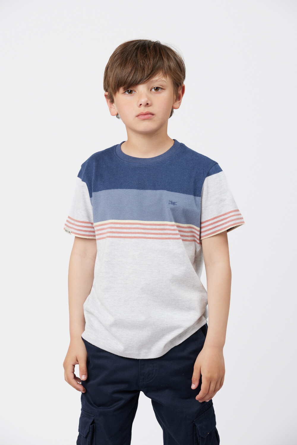 REMERA RAYADA Gris