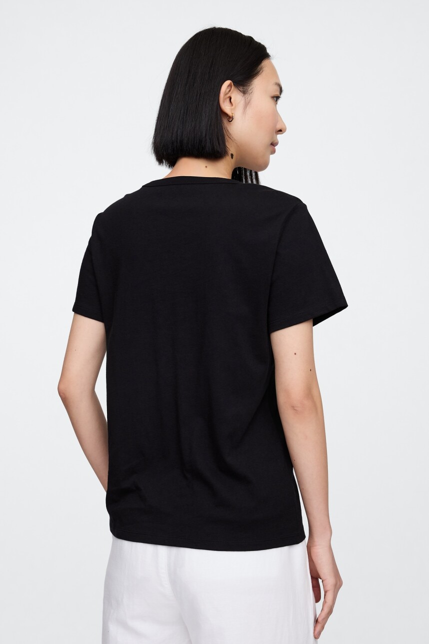 Remera Cuello V Mujer Navy Uniform