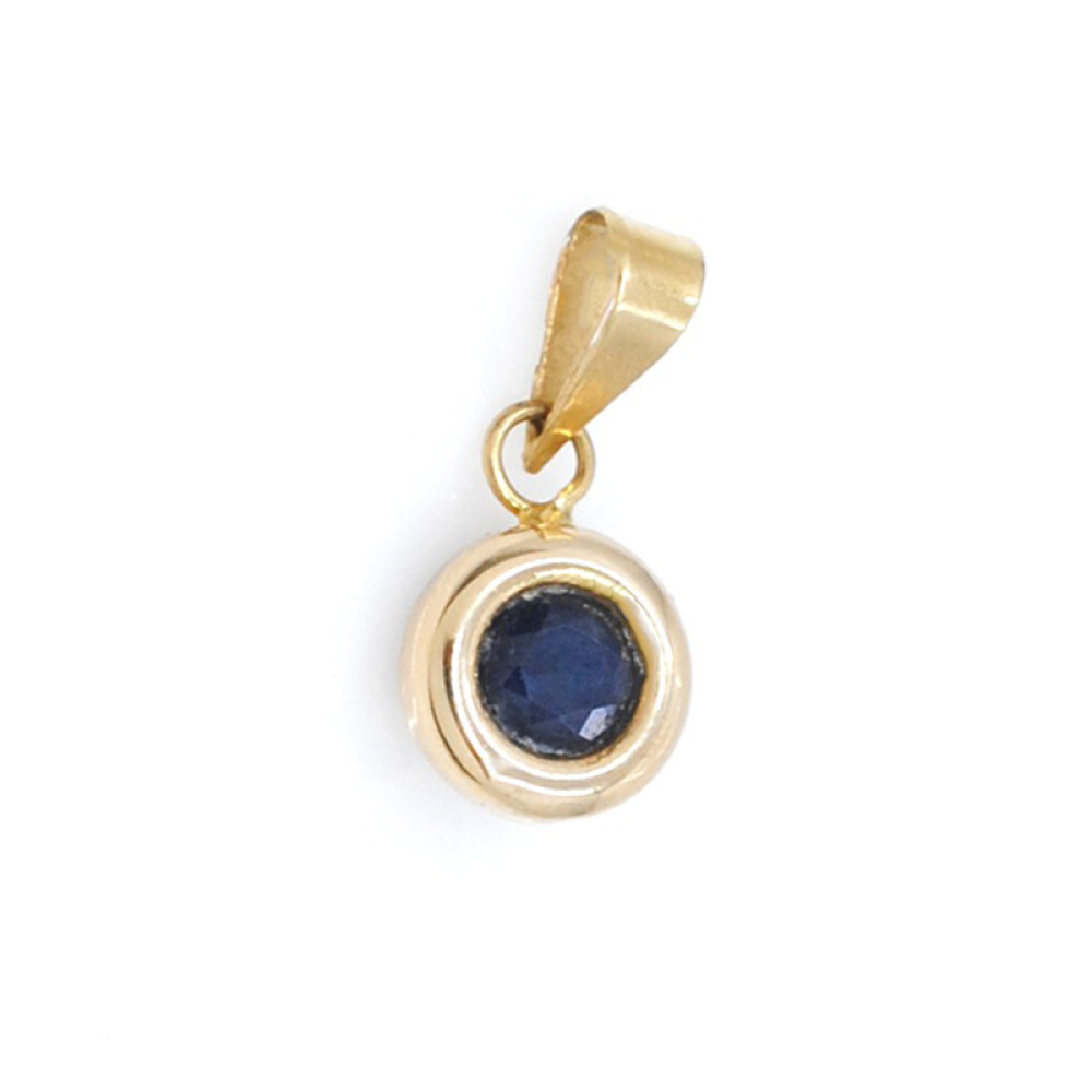 Colgante en oro 18k amarillo y zafiro Colgante en oro 18k amarillo y zafiro
