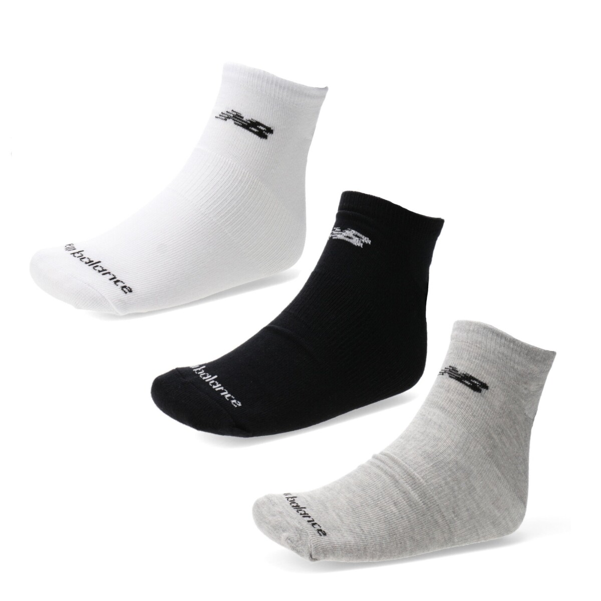 Medias Unisex New Balance X3 Show Unisex - Blanco - Gris - Negro 