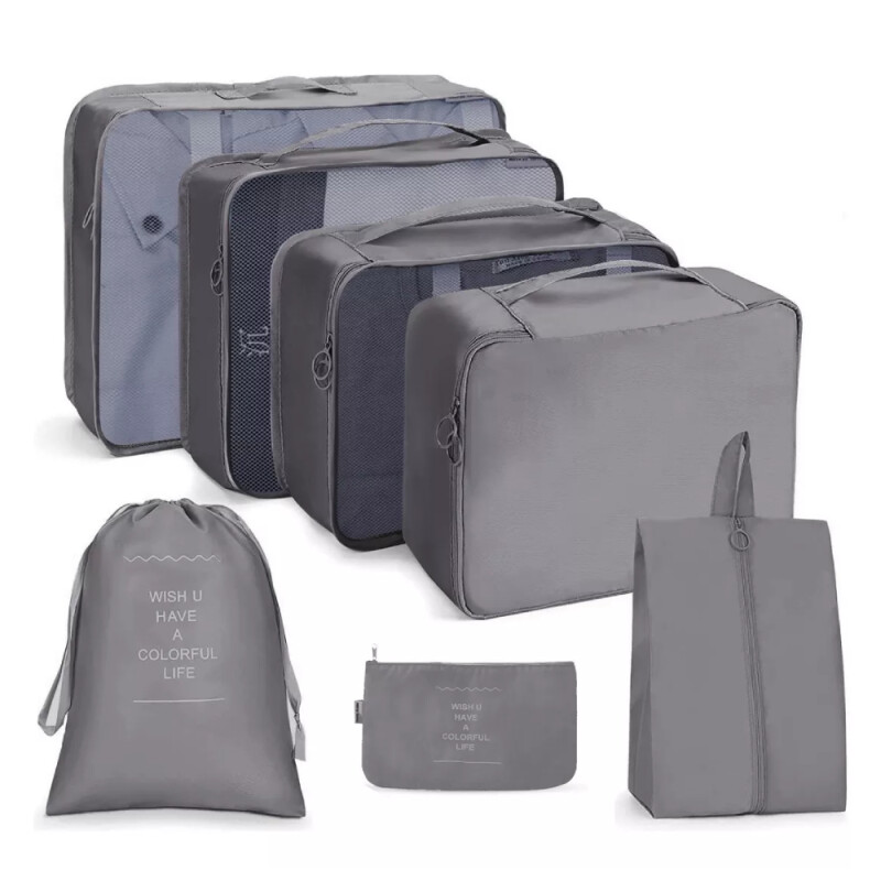 Set 7 bolsas organizadoras equipaje de viaje para valija Set 7 bolsas organizadoras equipaje de viaje para valija