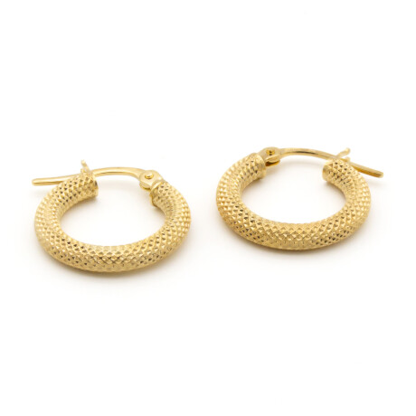 Par de aros de oro 9 ktes. Par de aros de oro 9 ktes.