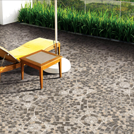 CERAMICA PISO ANTIDESLIZANTE GRIS PIEDRAS EXTERIOR 56X56 GAMAS DE GRIS