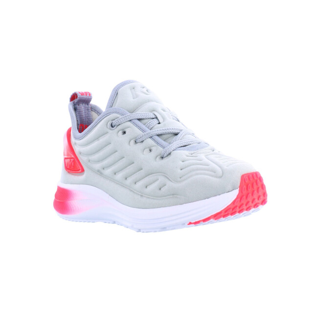 Championes de Niña KIDY acordonado con pieza en contraste Gris - Rosado