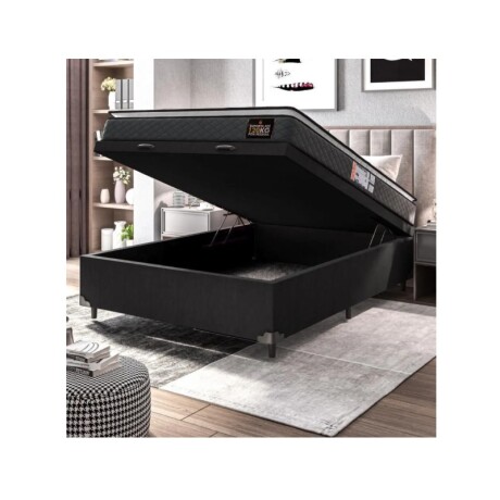 BASE BAUL 2 PLAZAS PLUS NEGRO JACQ BORD HELLEN BASE BAUL 2 PLAZAS PLUS NEGRO JACQ BORD HELLEN