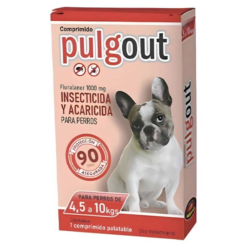 PULGOUT COMPRIMIDO ANTIPULGAS Y ANTIGARRAPATAS 4,5 A 10 KILOS