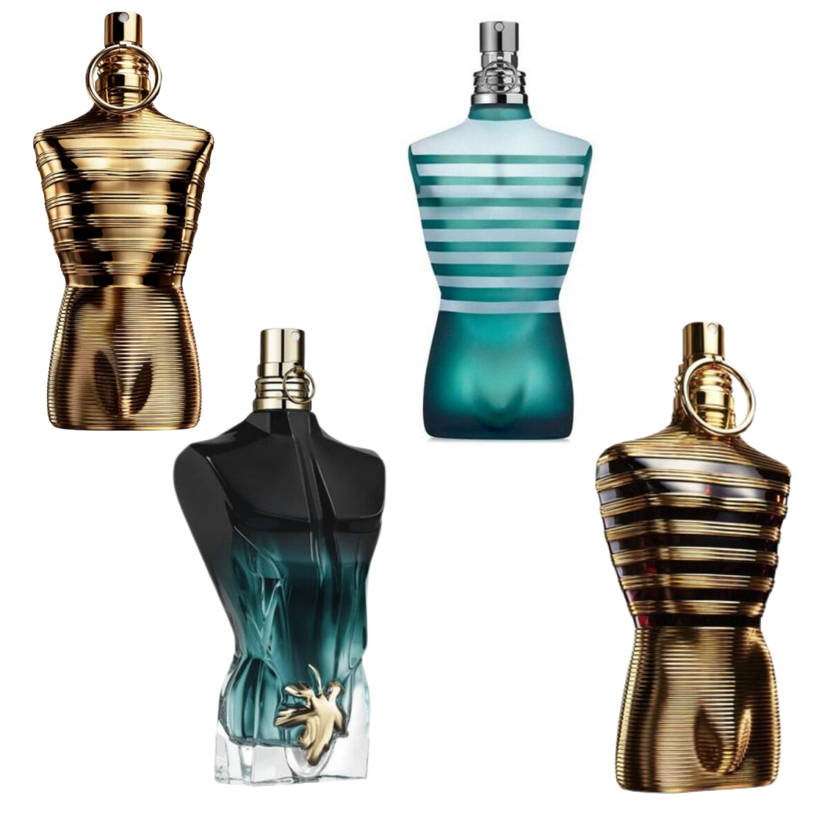 Set Perfume Jean Paul Gaultier Le Male + Elixir + Absolu + Le Beau 125ml Para Hombre 