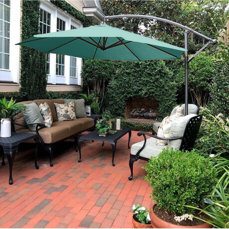 Sombrilla Jardín Exterior Impermeable Banana 3mt Verde