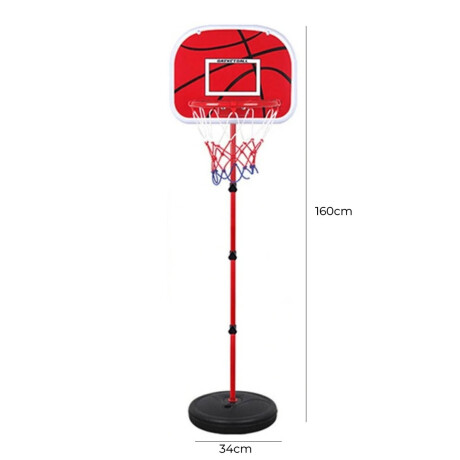 Tablero Aro Basketball + Base + Red+ Pelota +inflador Bkt001012