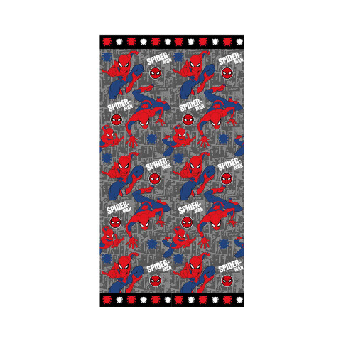 Colcha Infantil 1 Plaza 100% Microfibra Spiderman Gris