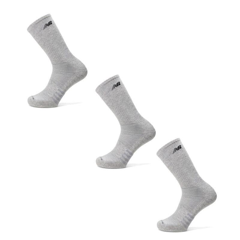 Medias Unisex New Balance Crew X3 Gris