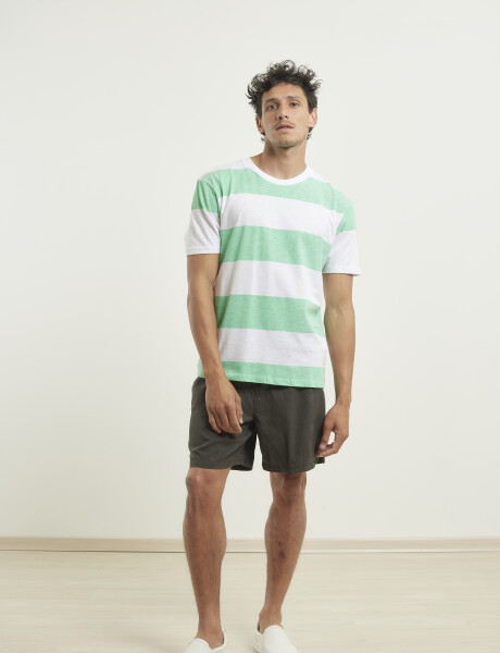 520877 T-SHIRT HARRY Blanco/verde