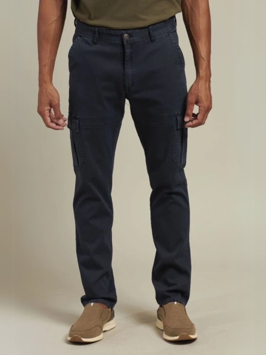 Pantalon Gabardina Cargo Polanco - Marino 