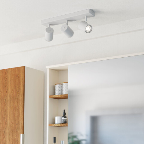 Aplique de pared acero blanco 3xGU10 EG6406