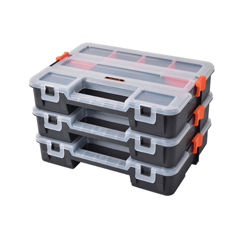 Kit de 3 organizadores apilables base negra 30,8cm TT0072