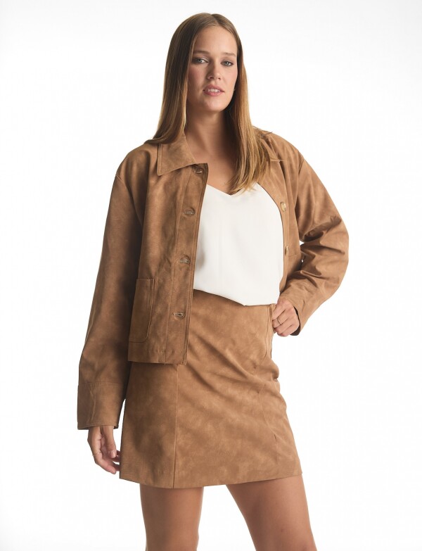 Falda Suede TOSTADO