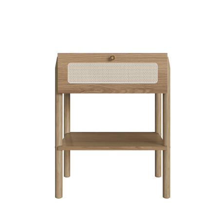 Mesa de Luz Oslo - 1 Cajon Natural con tejido
