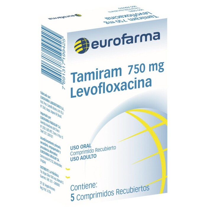 TAMIRAM 750 MG. CJ X 5 COMP. REC. única