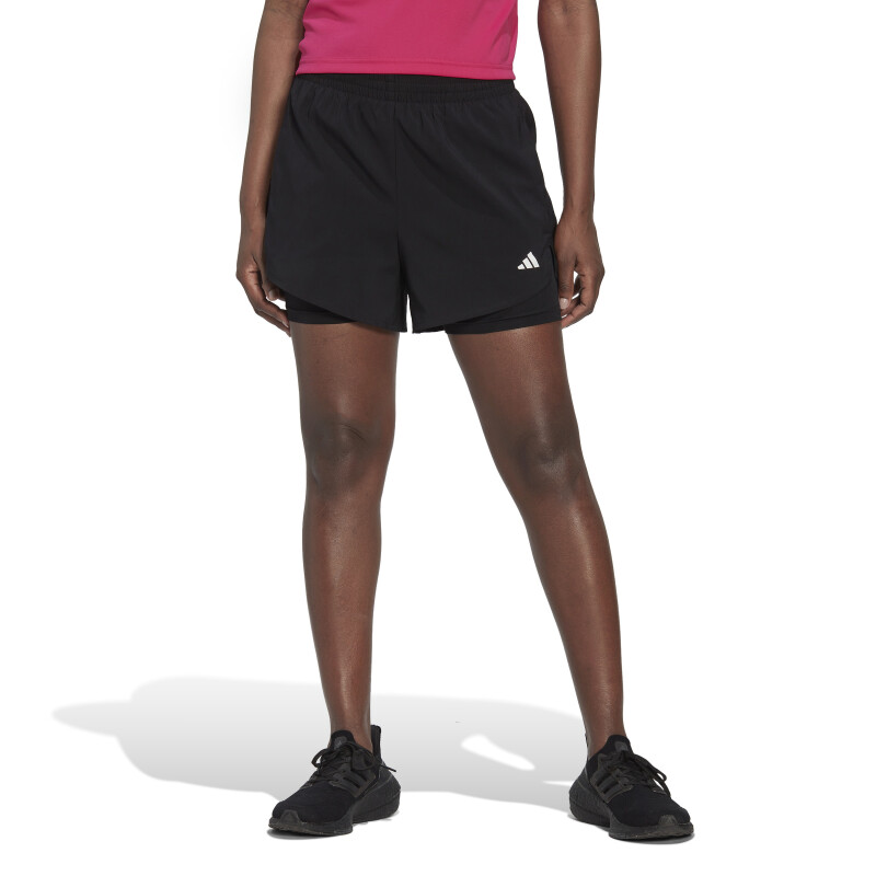 Short de Mujer Adidas Aeroready Minimal 2 en 1 Negro