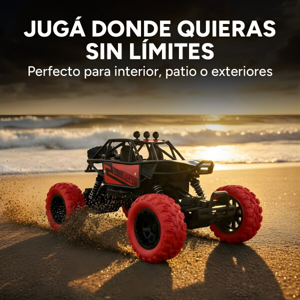 Auto A Control Remoto Todoterreno Motion Climb Recargable Color Rojo