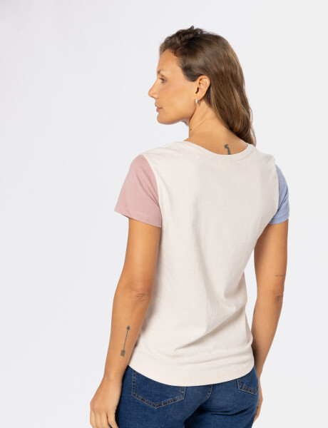 REMERA BLOQUE DE COLOR Beige