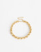 Collares Cortos Metal Collar Metal Eslabones Orgánicos - Dorado Oro Cepillado Mate