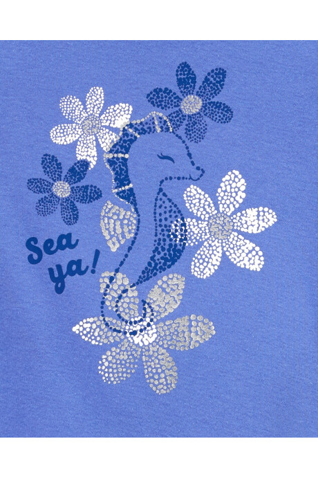 Pijama cuatro piezas de algodón dos remeras y dos shorts Sin color