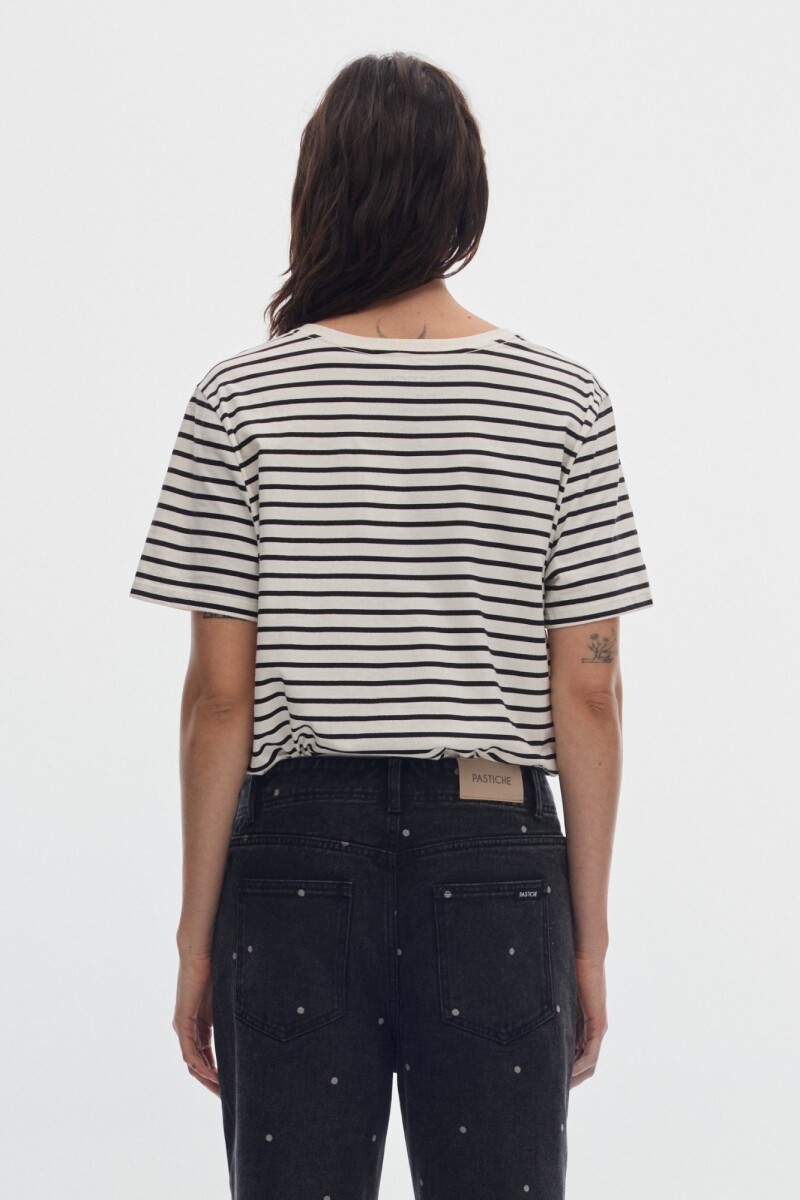 T-shirt Atenas Stripes Offwhite