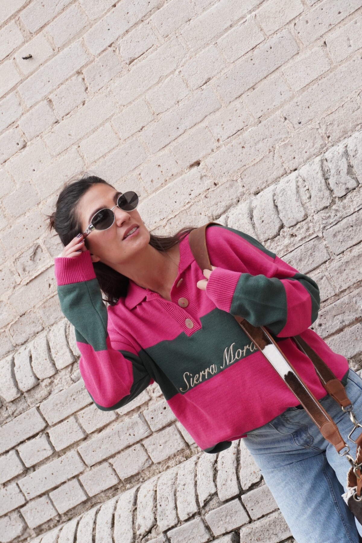 Heritage Sweater Fucsia / Verde