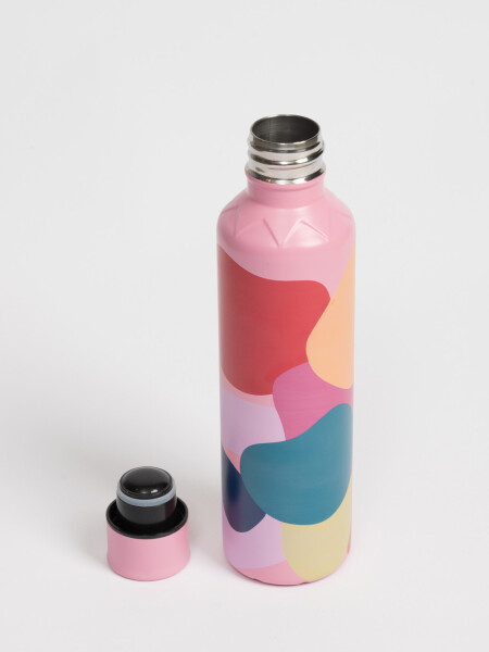 Botella de acero estampa 500ML Abstracta rosa
