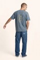 REMERA SERPIENTE OVER TEE A-azul