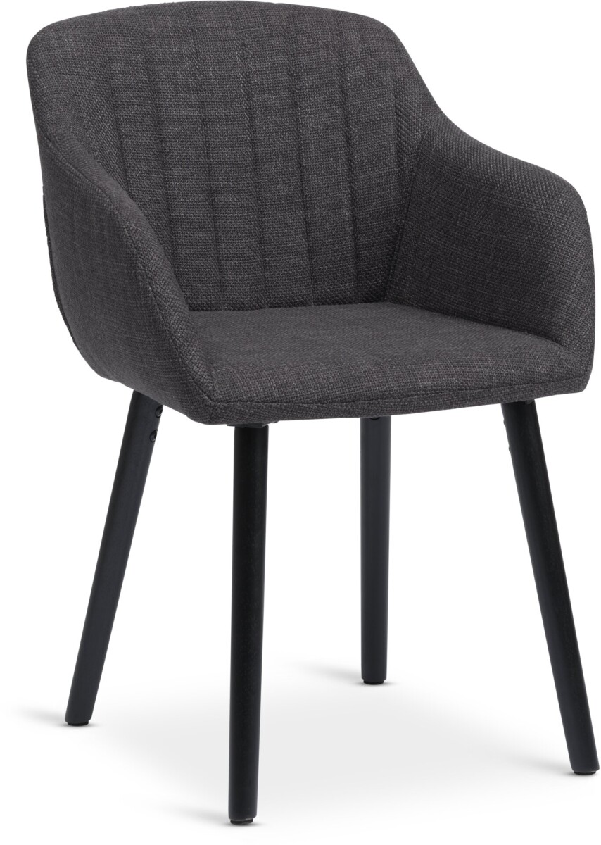 Silla de comedor ADSLEV tela gris antracita 