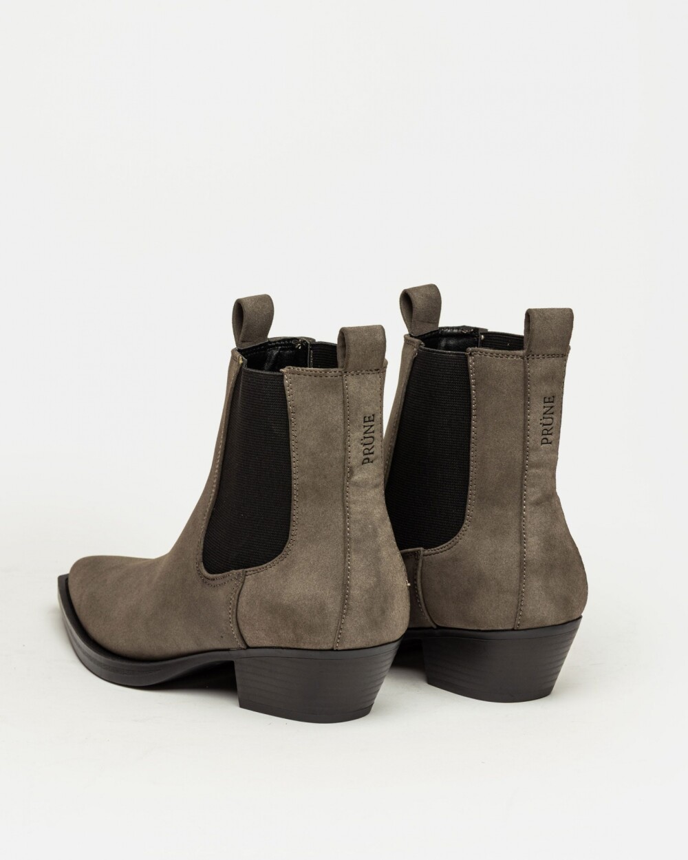 Bota caña baja Jolene en efecto gamuza Vison