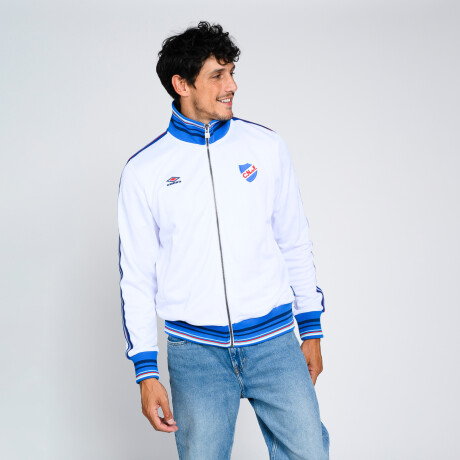 CAMPERA MONOGRAM CNdeF Nacional Hombre Blanco, Azul Royal