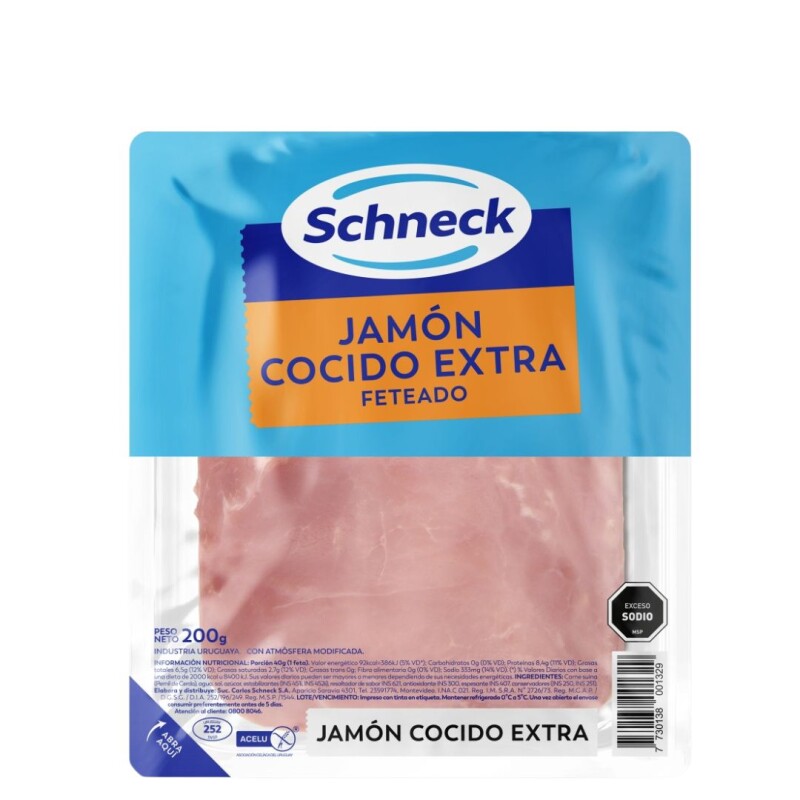 JAMÓN EXTRA FETEADO SCHNECK 200G JAMÓN EXTRA FETEADO SCHNECK 200G