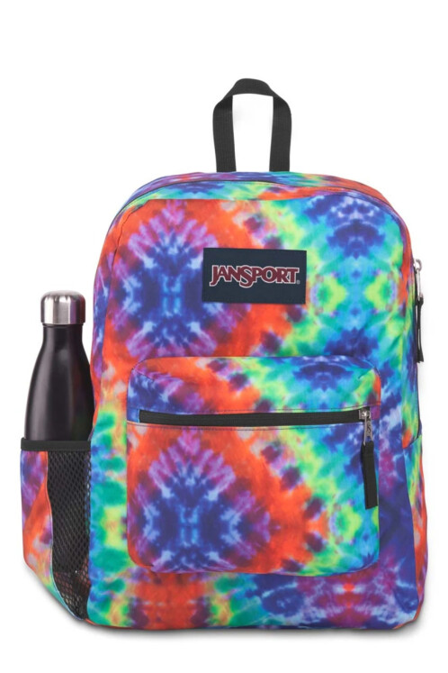 MOCHILA JANSPORT CROSS TOWN RED MULTI HIPPIE DAYS