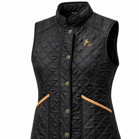 Chaleco Capitoneado con bolsillo frontal Negro