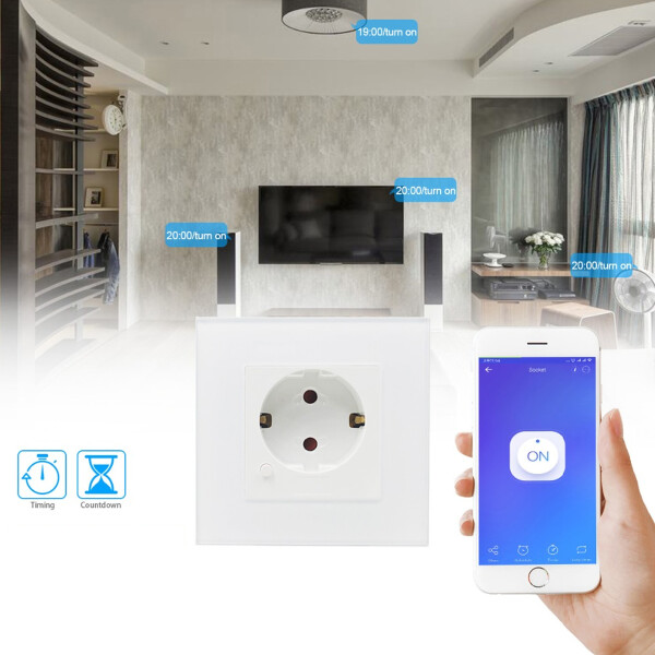 Enchufe Shuko De Toma Corriente Wi-fi Tuya Smart Pared TUYA SMART ENCHUFE SHUKO WIFI SMP PS 16