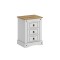 Mesa de luz 3 cajones - Linea mexicana Blanco