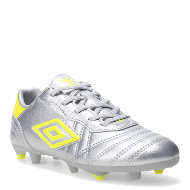 Championes de Fútbol 11 Infantiles Umbro Touch HG Plateado - Amarillo Fluor