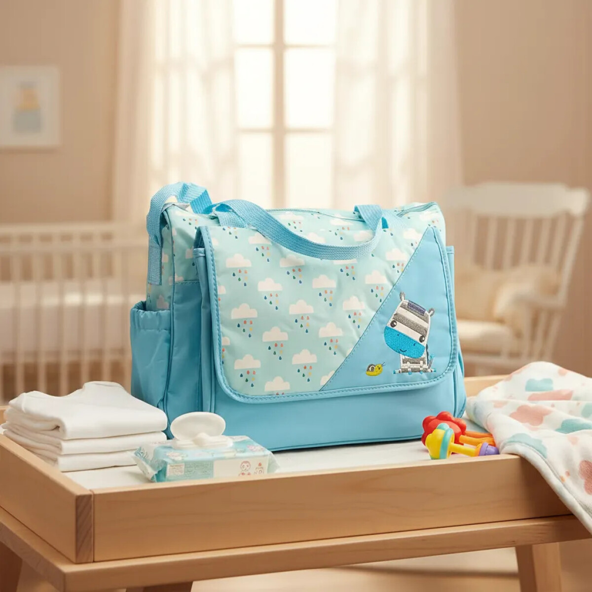 Bolso maternal, pañalero con cambiador. - Cebra 