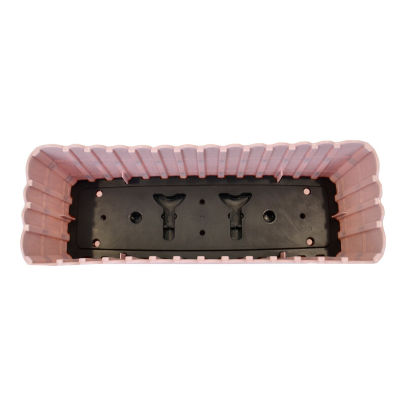 Maceta de balcón 40 cm simil bambú ROSADO