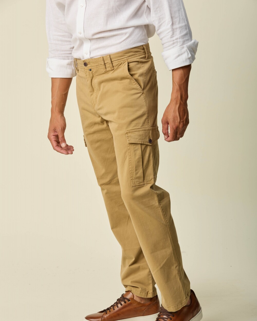 Pantalón Cargo Algodón Khaki